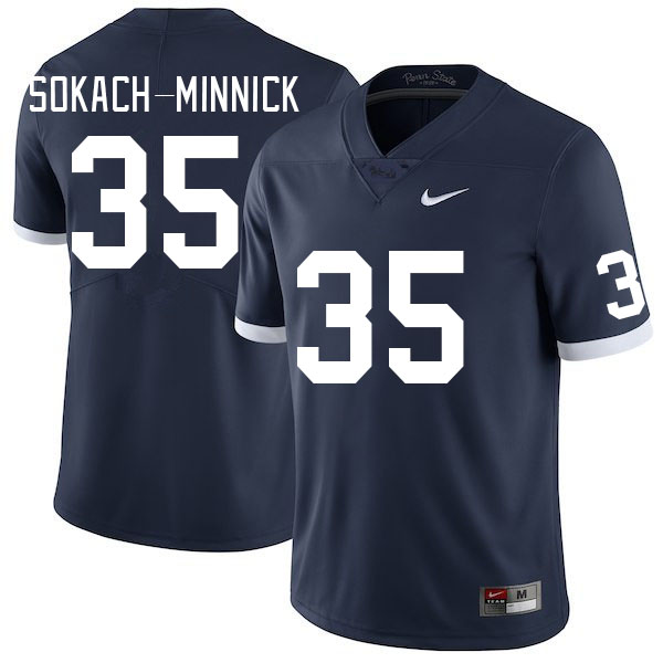 Men #35 Blaise Sokach-Minnick Penn State Nittany Lions College Football Jerseys Stitched Sale-Retro - Click Image to Close